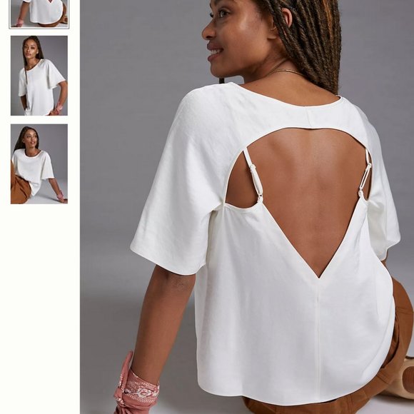 Daily Practice by Anthropologie Sleek Open-Back Top - Picture 4 of 5